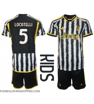 Juventus Manuel Locatelli #5 Hjemmebanetrøje Børn 2023-24 Kortærmet (+ Korte bukser)